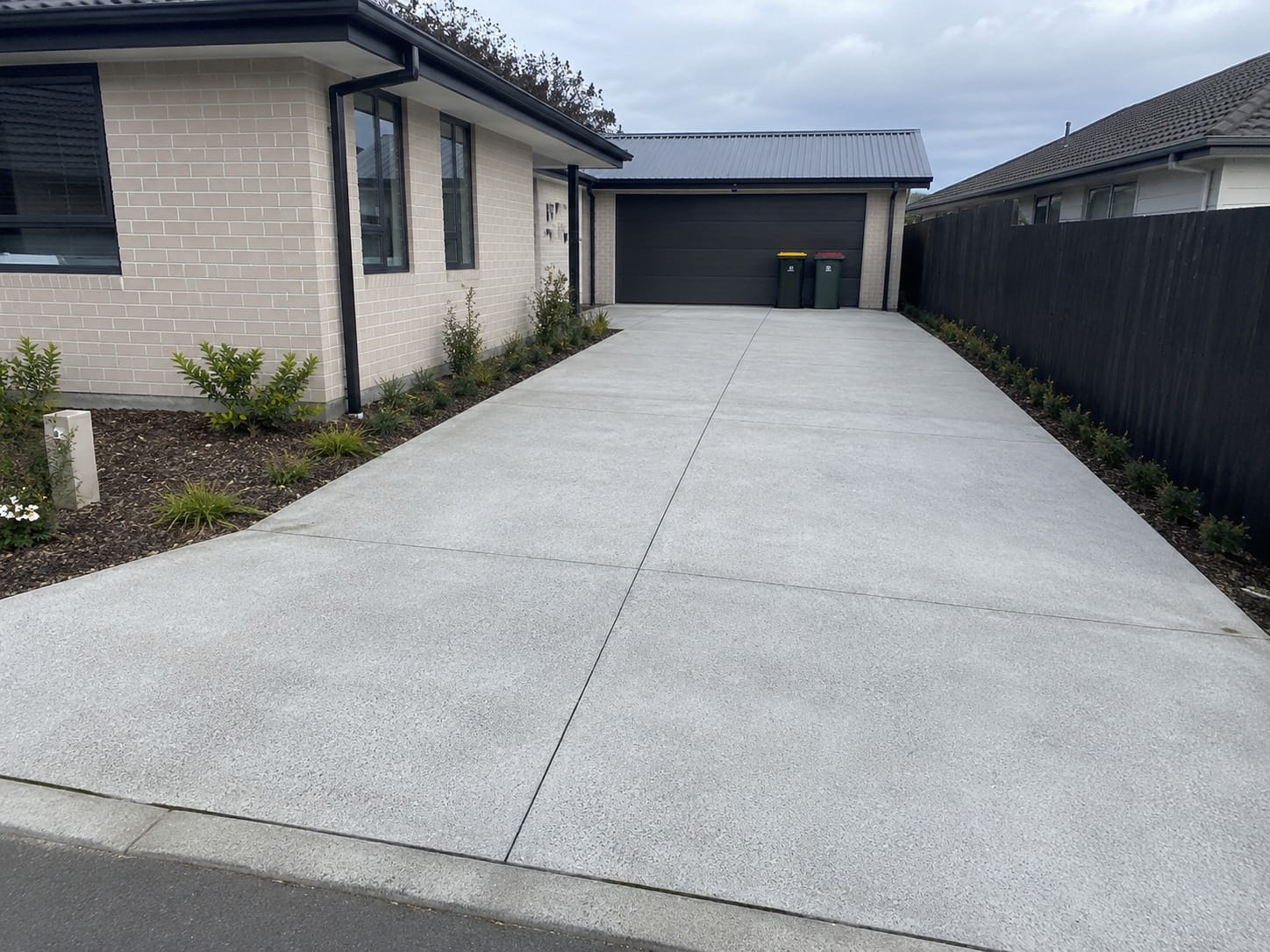 Concrete driveway project in Wellington